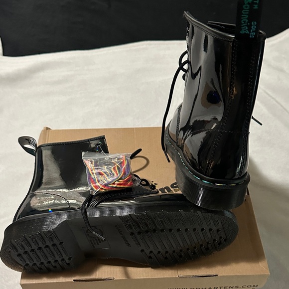 Dr. Martens Black Patent Leather Boots - Picture 3 of 13